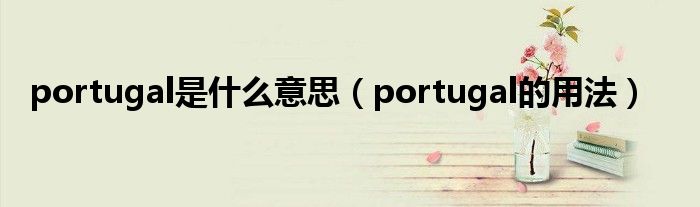 portugal是什么意思（portugal的用法）